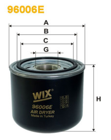 96006E Vysoušeč vzduchu, pneumatický systém WIX FILTERS