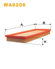 WA6206 Vzduchový filtr WIX FILTERS