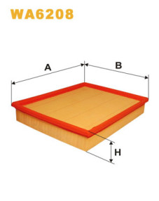 WA6208 Vzduchový filtr WIX FILTERS