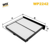 WP2242 Filtr, vzduch v interiéru WIX FILTERS