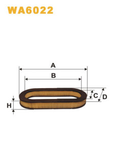 WA6022 Vzduchový filtr WIX FILTERS