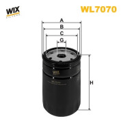 WL7070 Olejový filtr WIX FILTERS