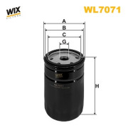 WL7071 WIX FILTERS olejový filter WL7071 WIX FILTERS