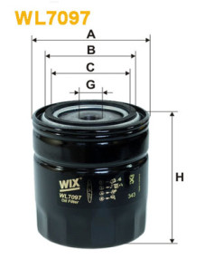 WL7097 WIX FILTERS filter pracovnej hydrauliky WL7097 WIX FILTERS