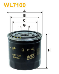 WL7100 Olejový filtr WIX FILTERS
