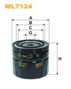 WL7124 WIX FILTERS filter pracovnej hydrauliky WL7124 WIX FILTERS