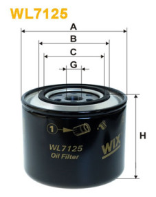 WL7125 Olejový filtr WIX FILTERS