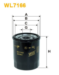 WL7166 WIX FILTERS olejový filter WL7166 WIX FILTERS