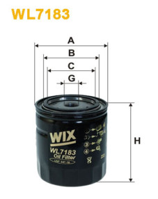 WL7183 WIX FILTERS olejový filter WL7183 WIX FILTERS