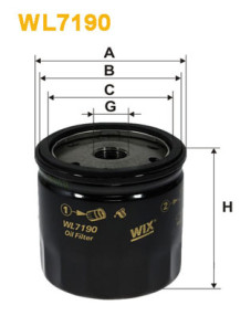 WL7190 WIX FILTERS olejový filter WL7190 WIX FILTERS
