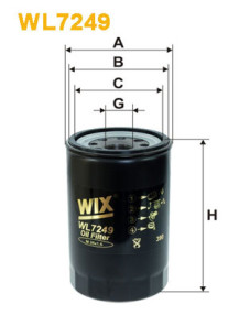 WL7249 WIX FILTERS olejový filter WL7249 WIX FILTERS