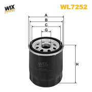 WL7252 WIX FILTERS olejový filter WL7252 WIX FILTERS