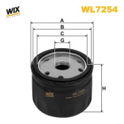 WL7254 WIX FILTERS olejový filter WL7254 WIX FILTERS