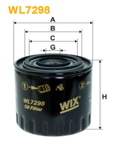 WL7298 Olejový filtr WIX FILTERS