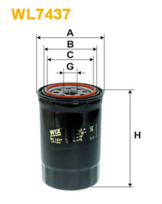 WL7437 WIX FILTERS olejový filter WL7437 WIX FILTERS