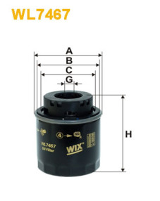 WL7467 WIX FILTERS olejový filter WL7467 WIX FILTERS