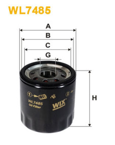 WL7485 WIX FILTERS olejový filter WL7485 WIX FILTERS