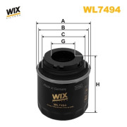 WL7494 WIX FILTERS olejový filter WL7494 WIX FILTERS