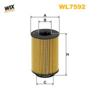 WL7592 WIX FILTERS olejový filter WL7592 WIX FILTERS
