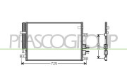 AA090C001 Kondenzátor, klimatizace PrascoSelection PRASCO