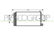 AD038C002 Kondenzátor, klimatizace PrascoSelection PRASCO