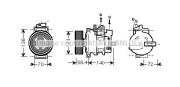 AIAK262 Kompresor, klimatizace PRASCO