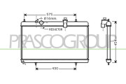 CI522R003 Chladič, chlazení motoru PrascoSelection PRASCO