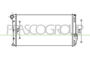 FT350R006 Chladič, chlazení motoru PrascoSelection PRASCO