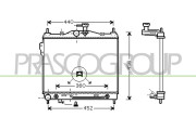 HN330R002 Chladič, chlazení motoru PrascoSelection PRASCO