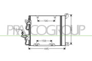 OP410C003 Kondenzátor, klimatizace PrascoSelection PRASCO