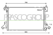 OP600R001 Chladič, chlazení motoru PrascoSelection PRASCO
