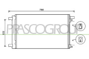 PG424C005 Kondenzátor, klimatizace PrascoSelection PRASCO
