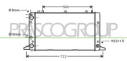 AD013R015 Chladič, chlazení motoru PrascoSelection PRASCO