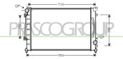 AD032R010 Chladič, chlazení motoru PrascoSelection PRASCO