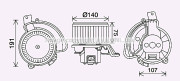 AL8155 PRASCO elektromotor vnútorného ventilátora AL8155 PRASCO