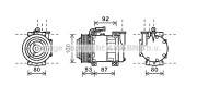 ALK122 Kompresor, klimatizace PRASCO