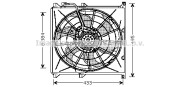 BW7503 PRASCO ventilátor chladenia motora BW7503 PRASCO