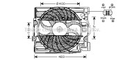 BW7509 PRASCO ventilátor chladenia motora BW7509 PRASCO