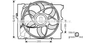 BW7523 PRASCO ventilátor chladenia motora BW7523 PRASCO