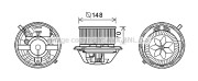 BW8462 Elektromotor, vnitřní ventilátor PRASCO