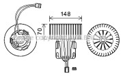 BW8539 Elektromotor, vnitřní ventilátor PRASCO