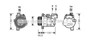 BWK319 Kompresor, klimatizace PRASCO