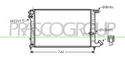 CI032R018 Chladič, chlazení motoru PrascoSelection PRASCO