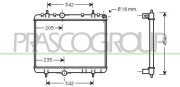 CI424R015 PRASCO chladič motora CI424R015 PRASCO