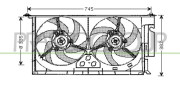 CI915F004 PRASCO ventilátor chladenia motora CI915F004 PRASCO