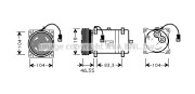 CNK161 Kompresor, klimatizace PRASCO