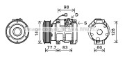 CPAK007 PRASCO kompresor klimatizácie CPAK007 PRASCO
