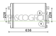DA220C004 Kondenzátor, klimatizace PrascoSelection PRASCO