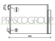 DA226C001 PRASCO kondenzátor klimatizácie DA226C001 PRASCO