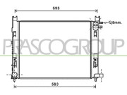 DA226R003 PRASCO chladič motora DA226R003 PRASCO